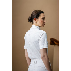 Camisa de concurso Horseware AA Elena de mangas curtas Branco Camisa de concurso Horseware AA Elena de mangas curtas Branco