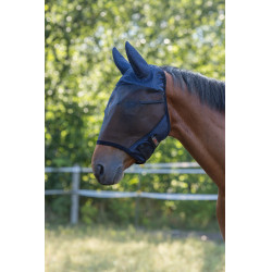 Máscara anti-moscas Covalliero proteção para orelhas SuperFly Marinho Azul-marinho