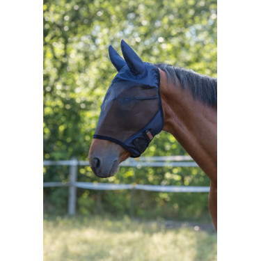 Máscara anti-moscas Covalliero proteção para orelhas SuperFly Marinho Azul-marinho
