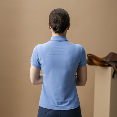 Polo Horseware AA Tech Quarter Gia Azul siciliano