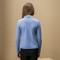 Camisa Polo Horseware Infantil AA Sofia Azul siciliano