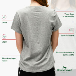 Camiseta Horseware Active Cinzento Camiseta Horseware Active Cinzento