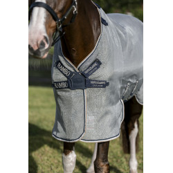 Camisa anti-moscas Horseware Rambo Protector Fieldsafe Prata / marinho Camisa anti-moscas Horseware Rambo Protector Fieldsafe Prata / marinho