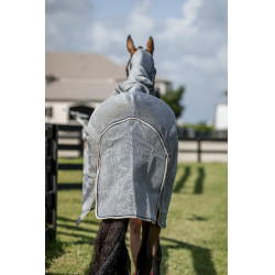 Camisa anti-moscas Horseware Rambo Protector Fieldsafe Prata / marinho Camisa anti-moscas Horseware Rambo Protector Fieldsafe Prata / marinho