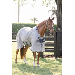 Camisa anti-moscas Horseware Rambo Protector Fieldsafe Prata / marinho Camisa anti-moscas Horseware Rambo Protector Fieldsafe Prata / marinho