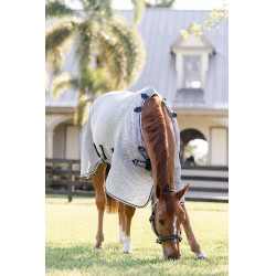 Camisa anti-moscas Horseware Rambo Protector Fieldsafe Prata / marinho Camisa anti-moscas Horseware Rambo Protector Fieldsafe Prata / marinho