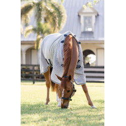 Camisa anti-moscas Horseware Rambo Protector Fieldsafe Prata / marinho Camisa anti-moscas Horseware Rambo Protector Fieldsafe Prata / marinho