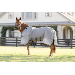 Camisa anti-moscas Horseware Rambo Protector Fieldsafe Prata / marinho Camisa anti-moscas Horseware Rambo Protector Fieldsafe Prata / marinho