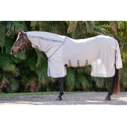 Cobre-pescoço anti-moscas Amigo Horseware Bug Buster Prata / cinza titânio / prata