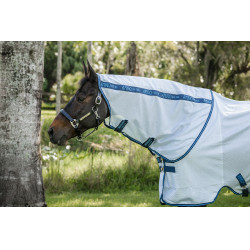 Camisa anti-moscas Horseware Amigo Bug Rug XL Plus Azul céu / marinho / azul elétrico Camisa anti-moscas Horseware Amigo Bug Rug XL Plus Azul céu / marinho / azul elétrico