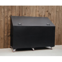 Caixa de alimentos em alumínio Grooming Deluxe by Kentucky com rodas Preto