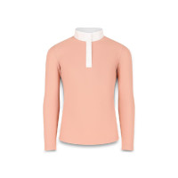 Polo de competição Kentucky Tokyo de manga comprida para menina Rosa velho