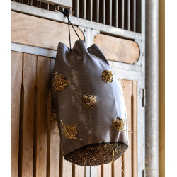 Saco de feno Waldhausen com fundo em malha Cinzento