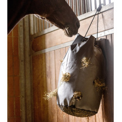 Saco de feno Waldhausen com fundo em malha Cinzento