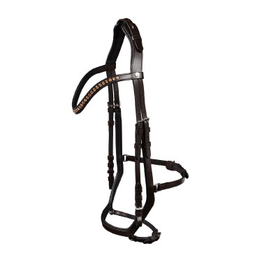 Bridão Waldhausen X-Line Relaxation focinheira anatômica Castanho