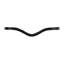 Bridão envernizado Waldhausen S-Line Blackshine narigueira combinada pull back Preto