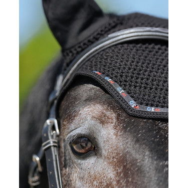 Touca GEM Mesh curta Preto / azul branco vermelho