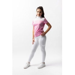 Polo de competição Horze Kaya infantil com strass Begônia rosa Polo de competição Horze Kaya infantil com strass Begônia rosa