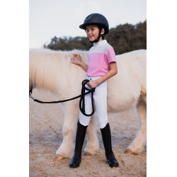Polo de competição Horze Kaya infantil com strass Begônia rosa Polo de competição Horze Kaya infantil com strass Begônia rosa