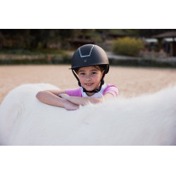 Polo de competição Horze Kaya infantil com strass Begônia rosa Polo de competição Horze Kaya infantil com strass Begônia rosa