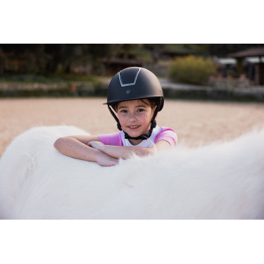 Polo de competição Horze Kaya infantil com strass Polo de competição Horze Kaya infantil com strass
