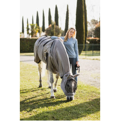 Máscara anti-moscas Eczema Horze Mountain Essence UV Cinza claro Cinzento