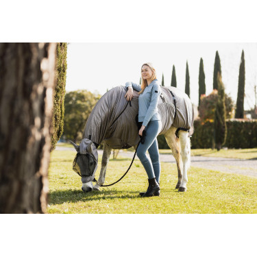 Máscara anti-moscas Eczema Horze Mountain Essence UV Cinza claro Cinzento