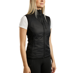 Colete sem mangas leve MoRegina Foil logo feminino Preto
