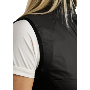 Colete sem mangas leve MoRegina Foil logo feminino Preto Colete sem mangas leve MoRegina Foil logo feminino Preto