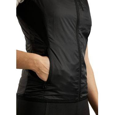 Colete sem mangas leve MoRegina Foil logo feminino Preto Colete sem mangas leve MoRegina Foil logo feminino Preto