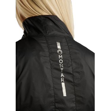 Colete sem mangas leve MoRegina Foil logo feminino Preto Colete sem mangas leve MoRegina Foil logo feminino Preto