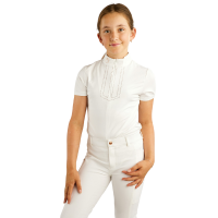 Polo de concurso Montar MoViolet Junior cristal rosé dourado Branco