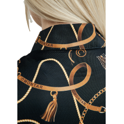Polo de manga curta Montar estampado Haily Bridle feminino Preto Polo de manga curta Montar estampado Haily Bridle feminino Preto