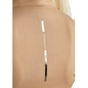 Polo de treino Montar MoStar de mangas curtas com inserções em mesh feminino Polo de treino Montar MoStar de mangas curtas com inserções em mesh feminino