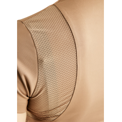 Polo de treino Montar MoStar de mangas curtas com inserções em mesh feminino