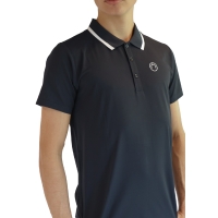 Polo de mangas curtas Montar MoDrake com gola e logotipo contrastantes masculino Marinho Azul-marinho