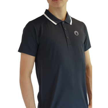 Polo de mangas curtas Montar MoDrake com gola e logotipo contrastantes masculino Marinho Azul-marinho