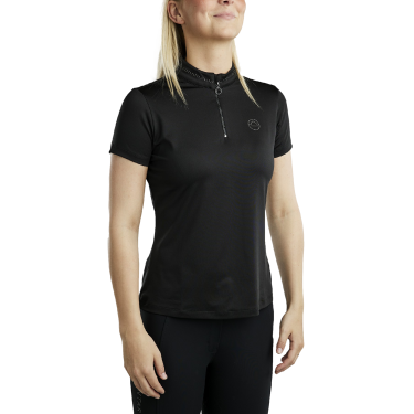 Polo de mangas curtas Montar MoBlair com cristais gun metal Junior Polo de mangas curtas Montar MoBlair com cristais gun metal Junior