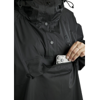 Capa impermeável longa Montar MoRianne logótipo preto Capa impermeável longa Montar MoRianne logótipo preto