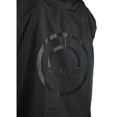 Capa impermeável longa Montar MoRianne logótipo preto Capa impermeável longa Montar MoRianne logótipo preto