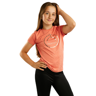 T-shirt de manga curta Montar MoNille Junior com estampado rosegold