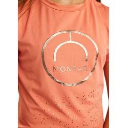 T-shirt de manga curta Montar MoNille Junior com estampado rosegold Melancia Rosa