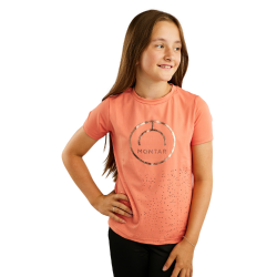 T-shirt de manga curta Montar MoNille Junior com estampado rosegold Melancia Rosa