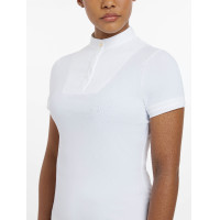 Camisa de competição LeMieux Sophia de mangas curtas Branco