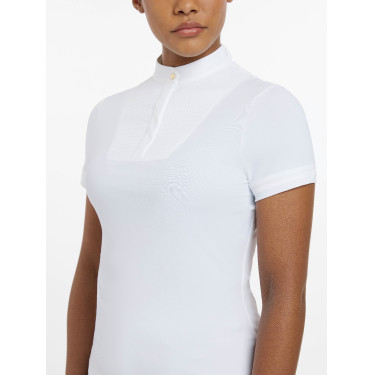 Camisa de competição LeMieux Sophia de mangas curtas Branco