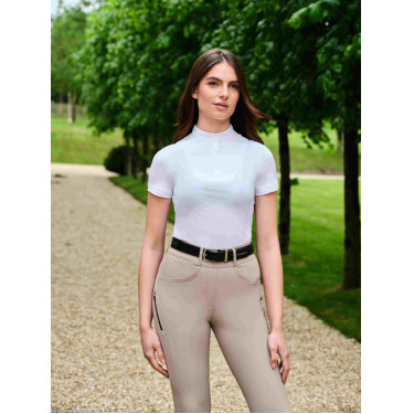 Camisa de competição LeMieux Sophia de mangas curtas Branco