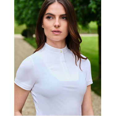 Camisa de competição LeMieux Sophia de mangas curtas Branco