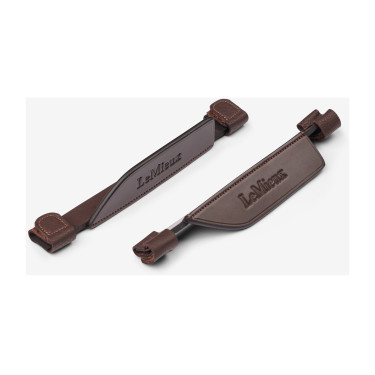 Oeillères de bridon LeMieux en cuir Havana Castanho