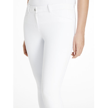 Pantalon d'équitation à basanes silicone Imogen Branco Pantalon d'équitation à basanes silicone Imogen Branco