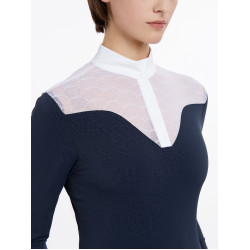 Polo de competição LeMieux Emily de mangas compridas Marinho Azul-marinho